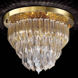 Novaresi Round ceiling light Archimede gold-plated