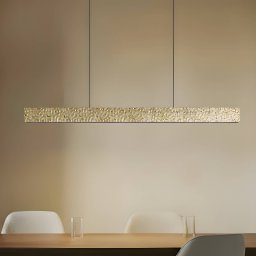Lucande LED pendant light Nivara, 117 cm, gold, metal