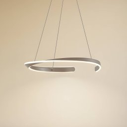 Lucande Eloura LED pendant light, silver, Ø58cm, metal, CCT