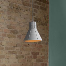 OSRAM CONCRETE BIM hanging light, grey, Ø 20 cm, concrete, E27