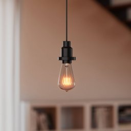 OSRAM VINTAGE 1906 pendant light, black, metal, Ø 6.8 cm