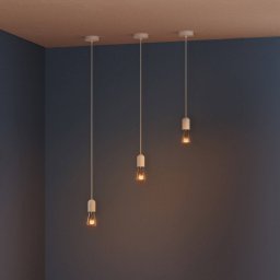 OSRAM VINTAGE 1906 ROUND pendant light, white, plaster, Ø 12 cm