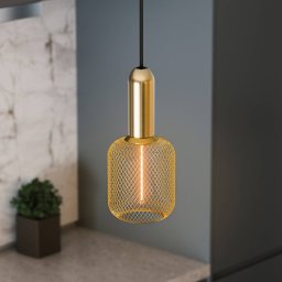 OSRAM VINTAGE 1906 ROUND pendant light, gold, metal, Ø 10 cm