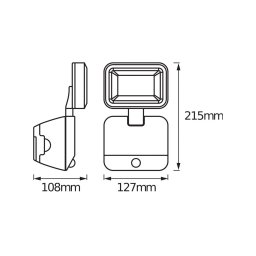 OSRAM LED outdoor spotlight DOUBLE 1-bulb black sensor battery