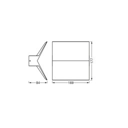 OSRAM ENDURA STYLE BAT LED outdoor wall light, dark grey IP44