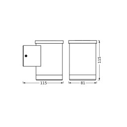 OSRAM LED solar outdoor wall light ENDURA STYLE OXFORD, graphite