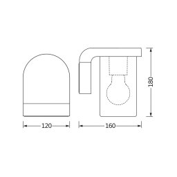 OSRAM ENDURA CLASSIC CASCADE outdoor wall lamp, clear glass, IP44