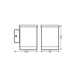 OSRAM LED solar outdoor wall light ENDURA STYLE QUADRO, graphite