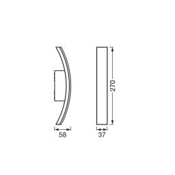 OSRAM LED outdoor wall lamp ENDURA STYLE BOW, dark grey, 27 cm