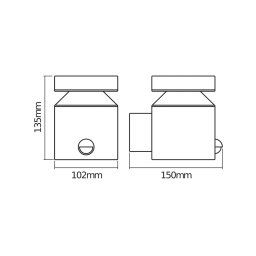 OSRAM LED outdoor wall lamp ENDURA STYLE CYLINDER, steel