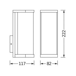 OSRAM ENDURA CLASSIC TUBULAR outdoor wall lamp, dark grey IP44