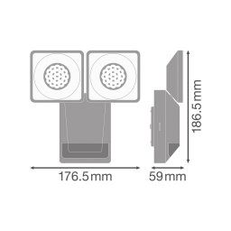 OSRAM LED sensor outdoor wall spotlight ENDURA PRO, white, IP55