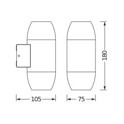 OSRAM ENDURA CLASSIC CANNON anthracite up/down outdoor wall lamp