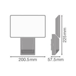 OSRAM LED outdoor spotlight ENDURA PRO FLOOD, grey, 27 W