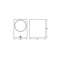 OSRAM ENDURA CLASSIC SQUARE black down outdoor wall lamp IP44