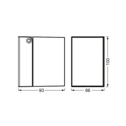 OSRAM ENDURA CLASSIC CUBE outdoor wall lamp, silver metal IP44