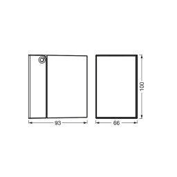 OSRAM ENDURA CLASSIC CUBE black metal outdoor wall lamp IP44