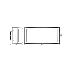 OSRAM ENDURA CLASSIC CUADRA outdoor wall lamp, dark grey, IP65