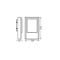 OSRAM LED outdoor wall lamp ENDURA STYLE ENTRANCE, graphite, IP44