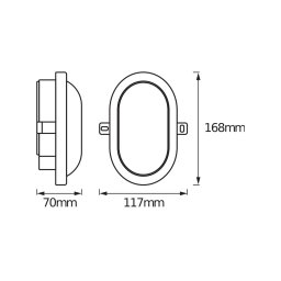 OSRAM LED outdoor wall lamp BULKHEAD, white, 6 W plastic IP54