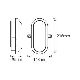OSRAM LED outdoor wall lamp BULKHEAD, white 11 W plastic IP54