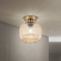 ORION Carneval ceiling light, amber, Ø 20 cm, glass, E27