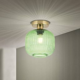 ORION Carneval ceiling light, green, Ø 20 cm, glass, E27