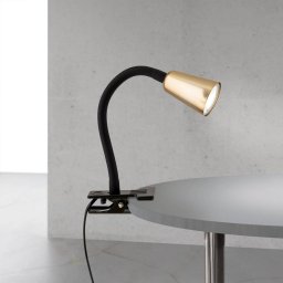 ORION Dotty clip-on light, brass-coloured, height 33 cm, GU10