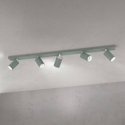 ORION Ceiling spotlight Sean, light green, 5-bulb, aluminium, GU10