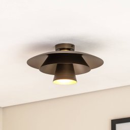 Luminex Plato ceiling light, titanium, metal, Ø 38 cm, E27