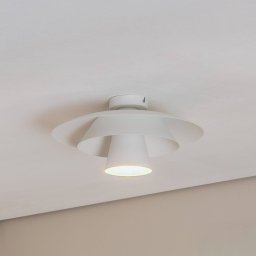 Luminex Plato ceiling light, white, metal, Ø 38 cm, E27