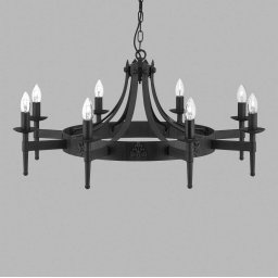 Searchlight Cartwheel II chandelier, 8-bulb