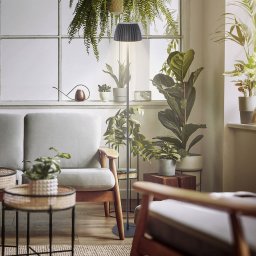 Briloner LED floor lamp Loca, anthracite, height 123 cm Plastic/metal