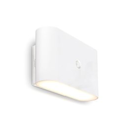 Briloner LED battery wall lamp Chat, white, 16 cm, plastic, sensor