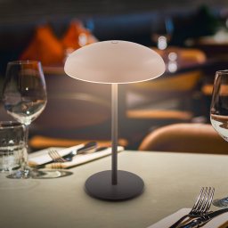 Briloner LED rechargeable table lamp Brilo unplugged Caxa, beige/anthracite