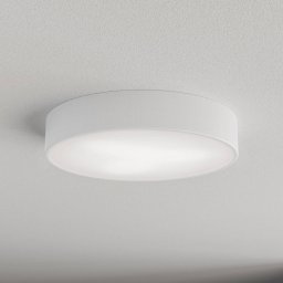TEMAR LIGHTING Cleo 400 ceiling lamp, white, sensor, IP54, Ø 40 cm, metal