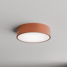 TEMAR LIGHTING Cleo 300 ceiling lamp, copper, sensor, IP54, Ø 30 cm, metal