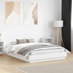 vidaXL Bed Frame without Mattress White 140x190 cm