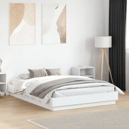 vidaXL Bed Frame without Mattress White 135x190 cm Double