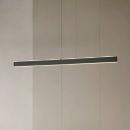 Lucande Arvon LED hanging light, black, 117 cm, dimmable, CCT