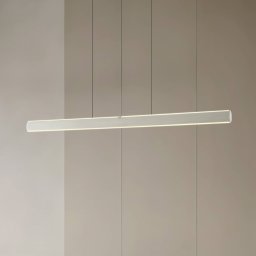 Lucande Arvon LED hanging light, aluminium colour, 117 cm, dimmable, CCT