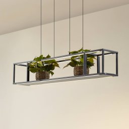 Lucande Estante LED pendant light, black, dimmable