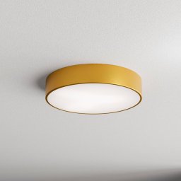 TEMAR LIGHTING Cleo 400 ceiling lamp, gold, sensor, IP54, Ø 40 cm, metal