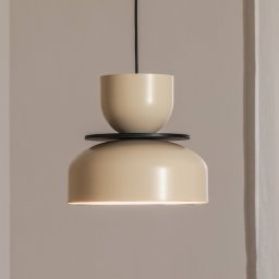 ALDEX Uto hanging light, cream/black cable, Ø 30 cm, metal