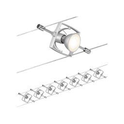 Paulmann Wire Mac II cable lighting system, 7-bulb, chrome