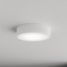 TEMAR LIGHTING Cleo 300 ceiling lamp, white, sensor, IP54, Ø 30 cm, metal