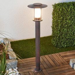 Lindby LED path light Pavlos, 76 cm, rust-coloured, stainless steel