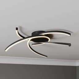 Lindby Katris LED ceiling light, 58 cm, black