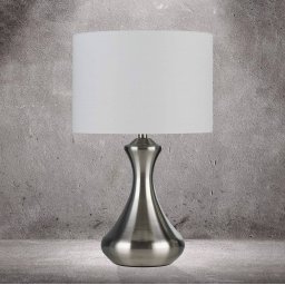 Searchlight Touch 2750 table lamp, satin silver