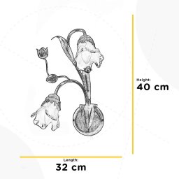 ONLI Arianna wall light, bronze-coloured, 2-bulb, iron, glass